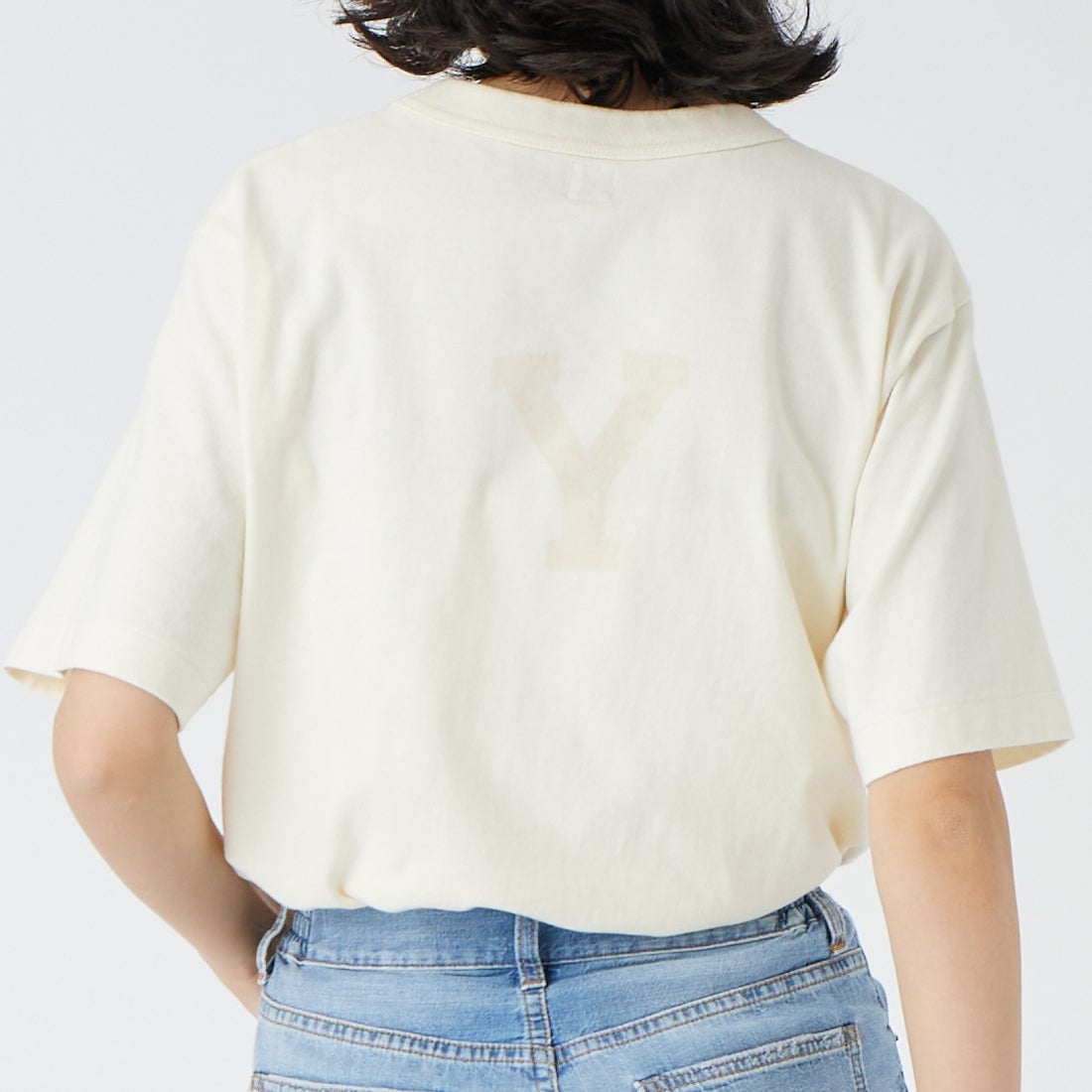 blurhms ROOTSTOCK [ブラームス ルーツストック] ALE-Y 88/12スタンダードプリントTシャツ [BROOTS25S35S26A] 01 IVORY &&モデル身長：162cm 着用サイズ：0&&