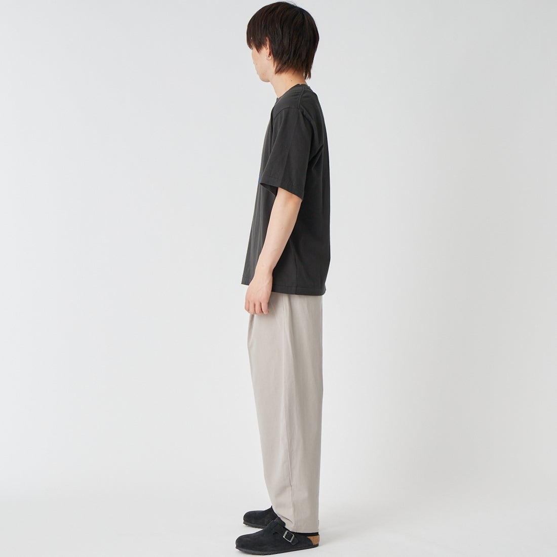 blurhms ROOTSTOCK [ブラームス ルーツストック] BD スタンダードプリントTシャツ [BROOTS25S33S26A] 03 BLK/BLU &&モデル身長：177cm 着用サイズ：2&&