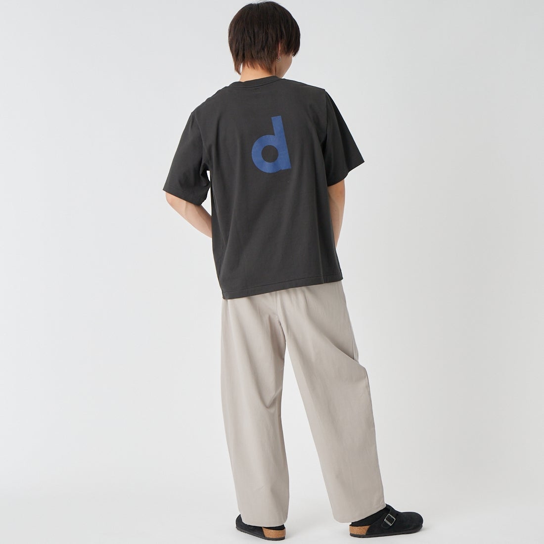 blurhms ROOTSTOCK [ブラームス ルーツストック] BD スタンダードプリントTシャツ [BROOTS25S33S26A] 03 BLK/BLU &&モデル身長：177cm 着用サイズ：2&&
