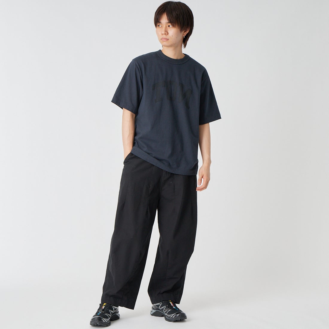blurhms ROOTSTOCK [ブラームス ルーツストック] NOT-PRINCE 88/12スタンダードプリントTシャツ [BROOTS25S35S26B] 03 NIGHT B &&モデル身長：177cm 着用サイズ：2&&