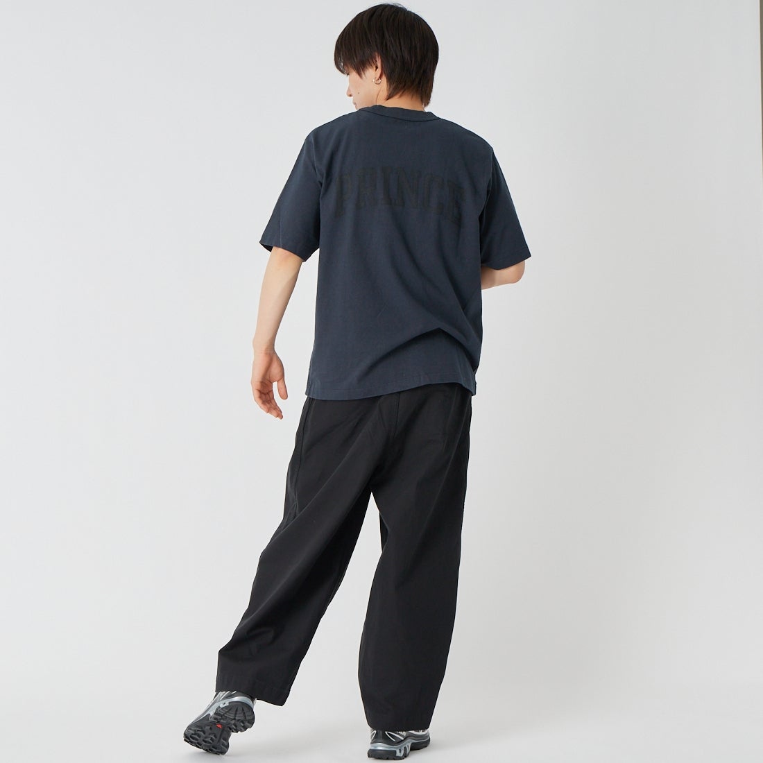 blurhms ROOTSTOCK [ブラームス ルーツストック] NOT-PRINCE 88/12スタンダードプリントTシャツ [BROOTS25S35S26B] 03 NIGHT B &&モデル身長：177cm 着用サイズ：2&&