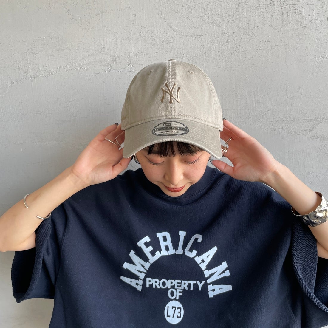 NEW ERA [ニューエラ] 別注 9TWENTY ベースボールキャップ ニューヨーク・ヤンキース [15156468-JF] BEIGE