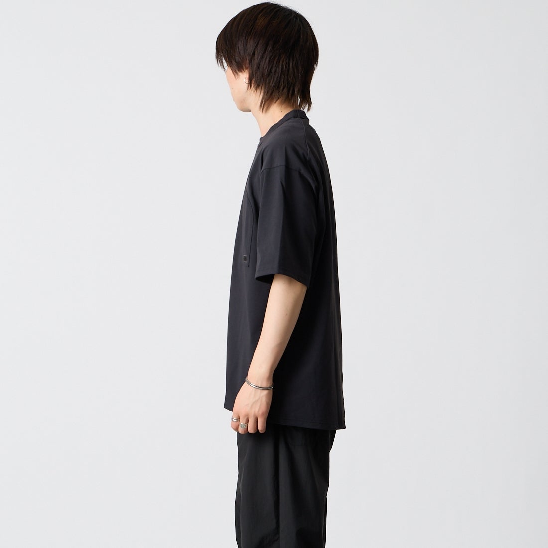 THE NORTH FACE [ザ ノースフェイス] ショートスリーブエンライドTシャツ [NT82561] K &&モデル身長：177cm 着用サイズ：M&&
