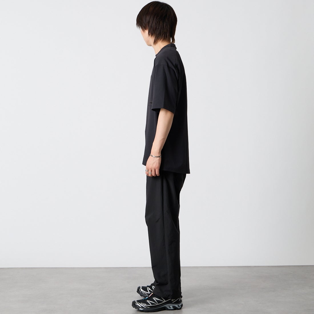 THE NORTH FACE [ザ ノースフェイス] ショートスリーブエンライドTシャツ [NT82561] K &&モデル身長：177cm 着用サイズ：M&&