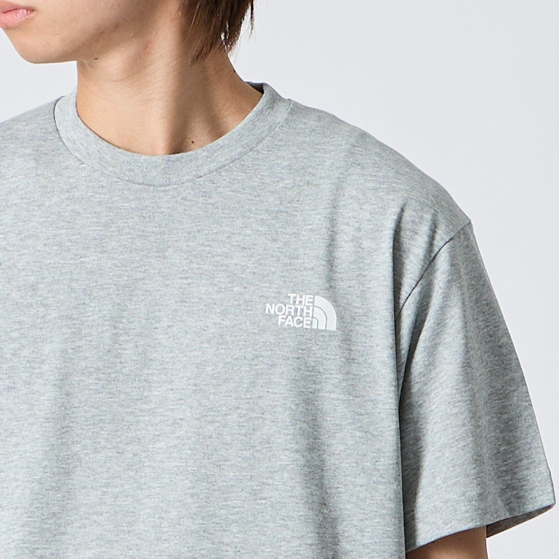 THE NORTH FACE [ザ ノースフェイス] ショートスリーブ バンダナスクエアロゴTシャツ [NT32446] ZZ &&モデル身長：177cm 着用サイズ：M&&