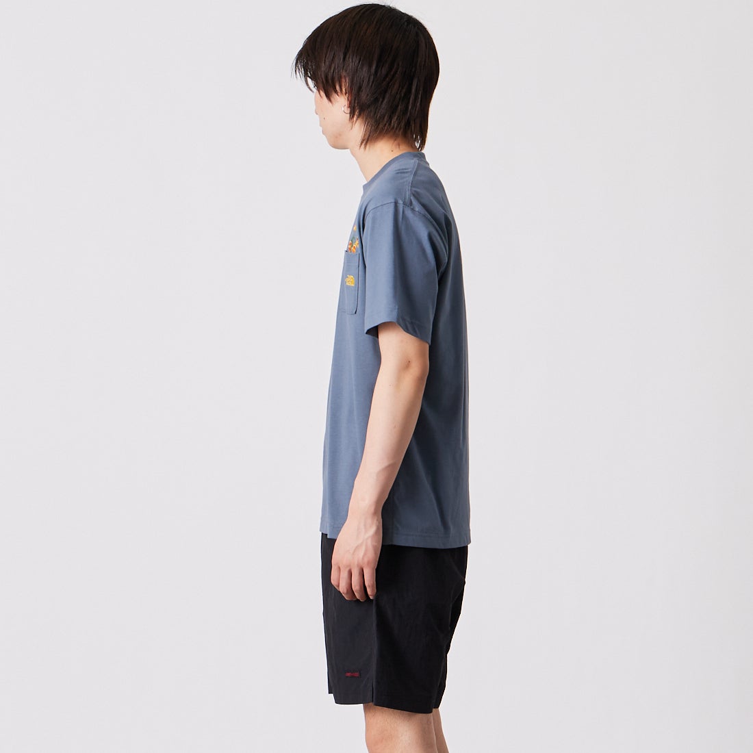 THE NORTH FACE [ザ ノースフェイス] ショートスリーブ フラッシュドライ フラワーロゴTシャツ [NT32638] SL &&モデル身長：177cm 着用サイズ：M&&