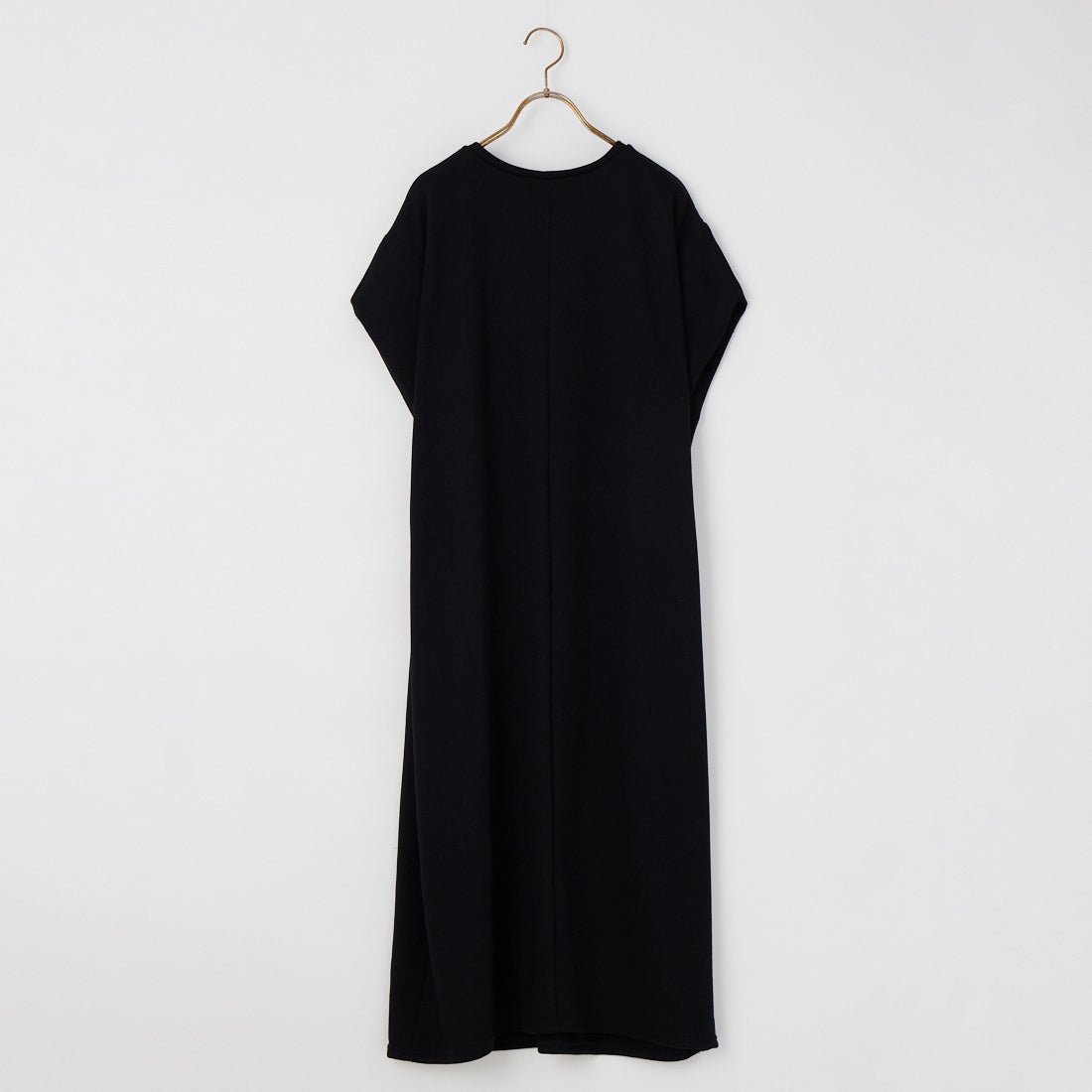 mizuiro ind [ミズイロインド] ドライフレンチテリー ノースリーブロングワンピース [1-250085] 99 BLACK