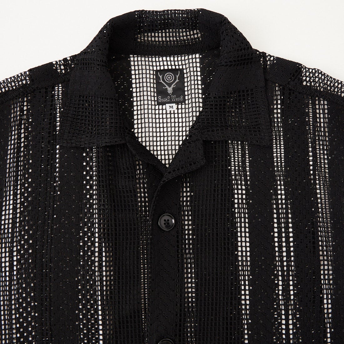 South2West8 [サウスツーウエストエイト] レースジャガードカバナシャツ [SX674] C BLACK
