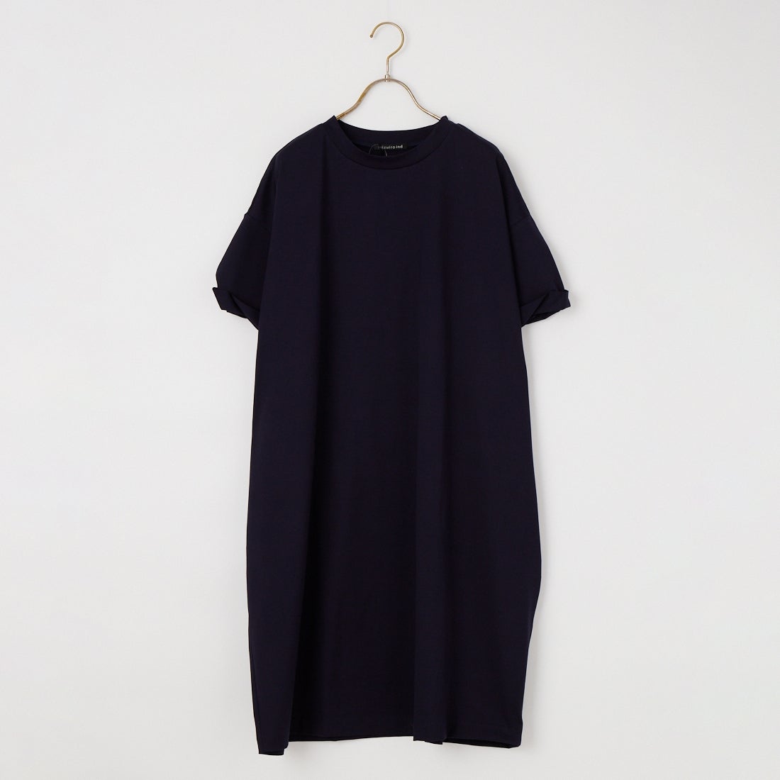 mizuiro ind [ミズイロインド] ロールアップスリーブワイドワンピース [2-250108] 77 NAVY