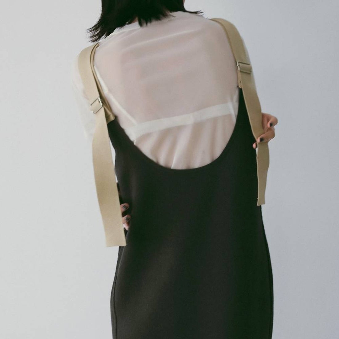 anuke [アンヌーク] サロペットニットワンピース [62610303] C/GRY