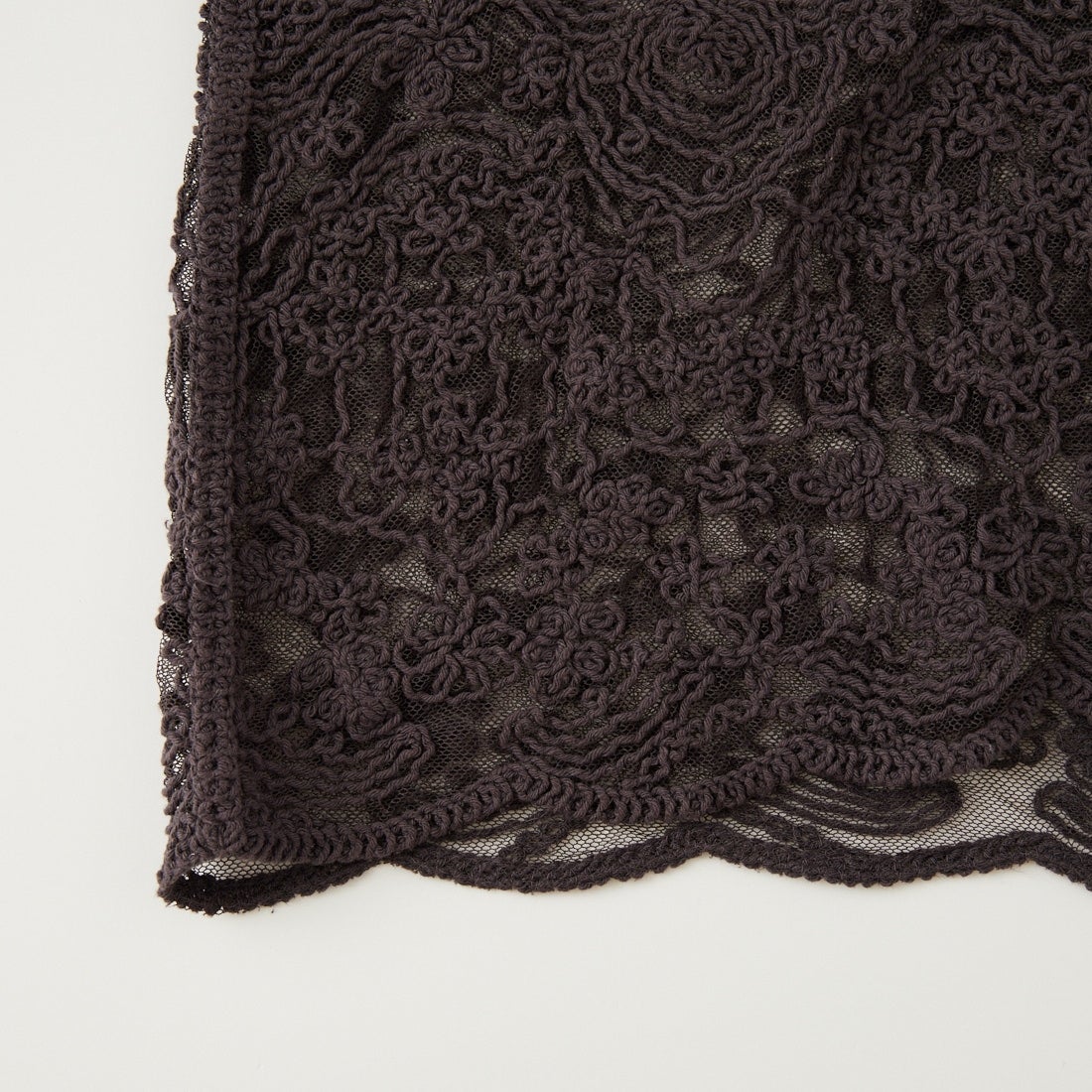 TORRAZZO DONNA [トラッゾドンナ] 立体コード刺繍レースベスト [6266-333] 15 CHARCOA