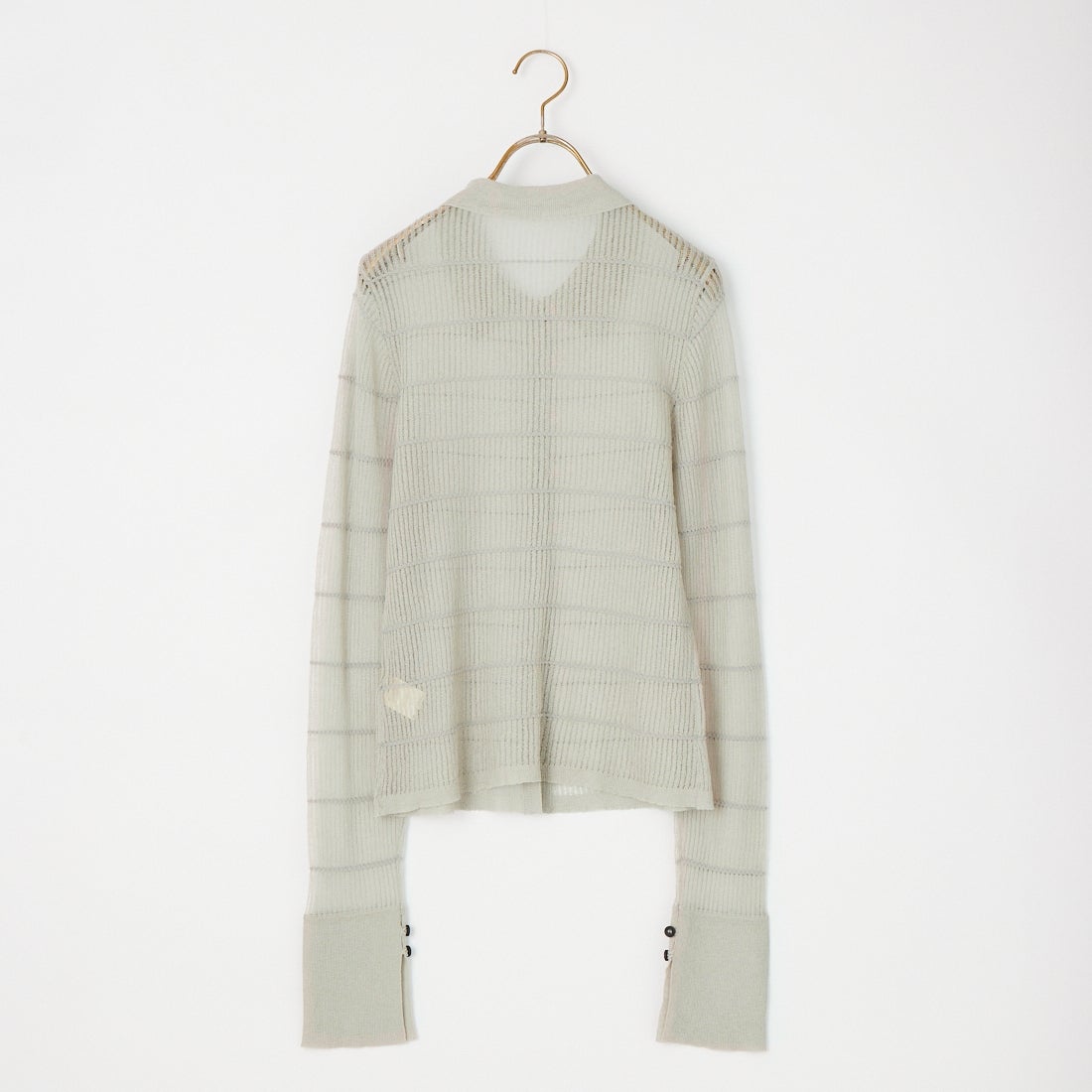 anuke [アンヌーク] シアーボーダーニットシャツ [62610513] I/BLU