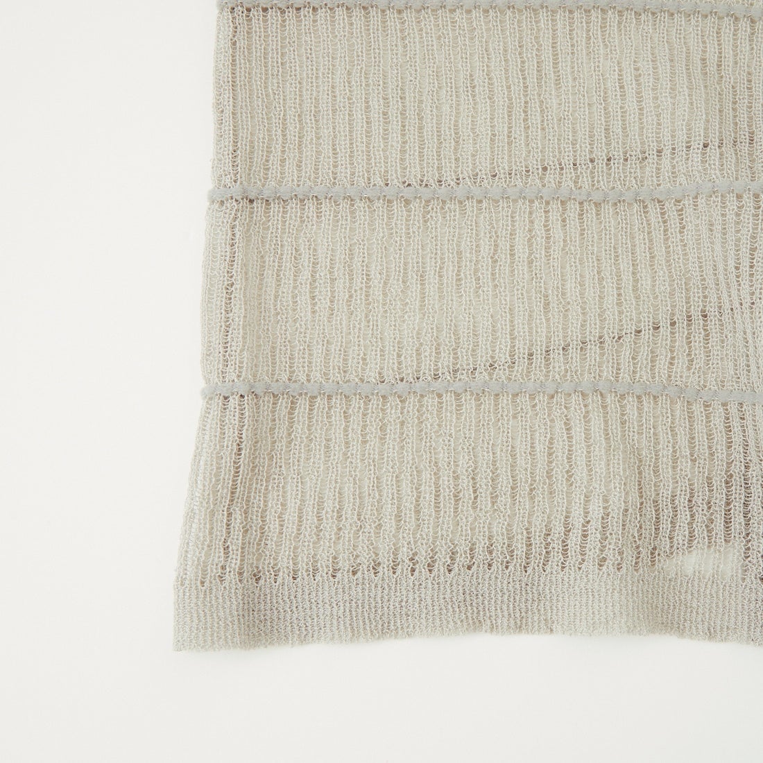 anuke [アンヌーク] シアーボーダーニットシャツ [62610513] I/BLU