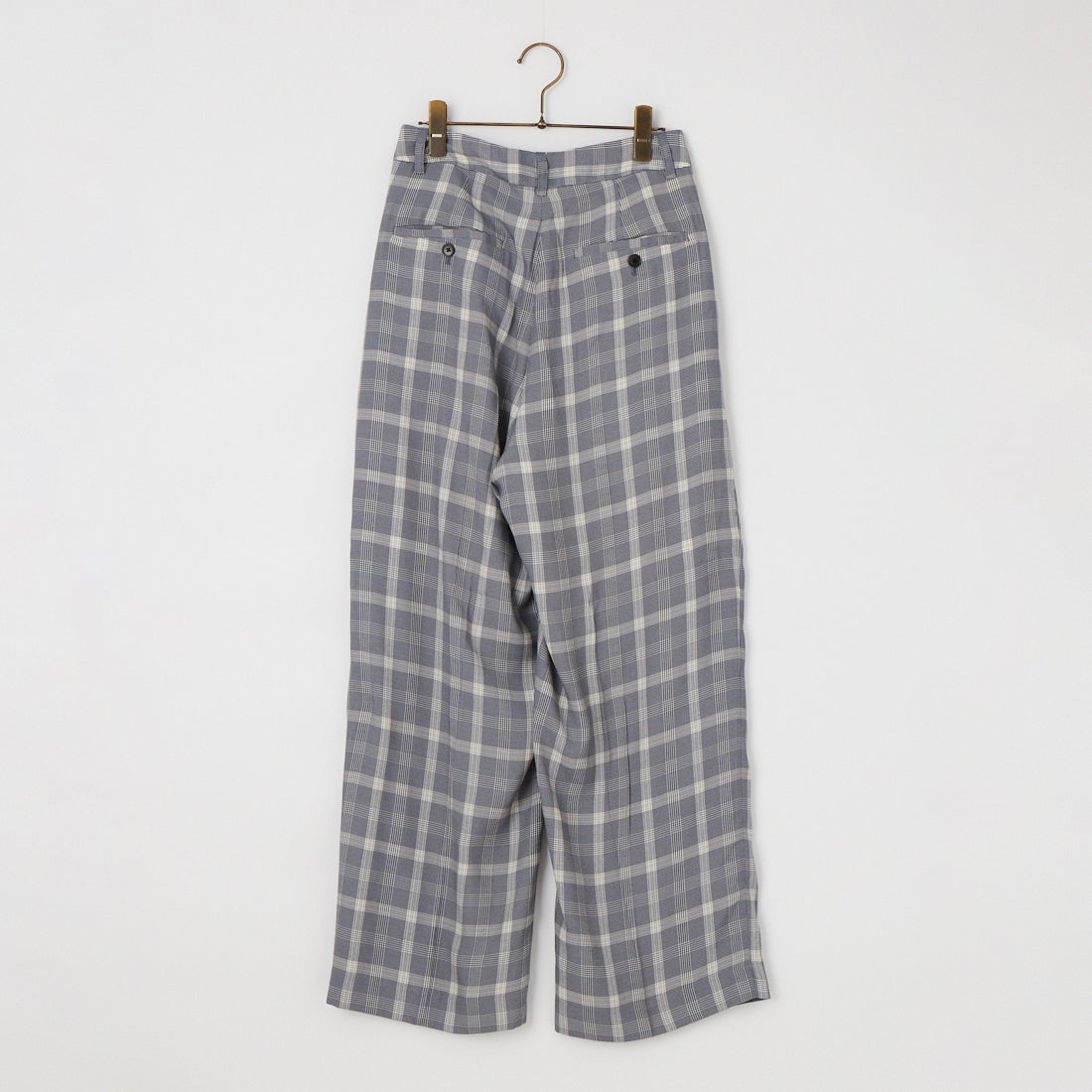 anuke [アンヌーク] チェックダブルタックパンツ [62610702] BLU