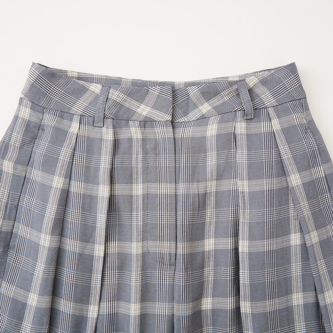 anuke [アンヌーク] チェックダブルタックパンツ [62610702] BLU
