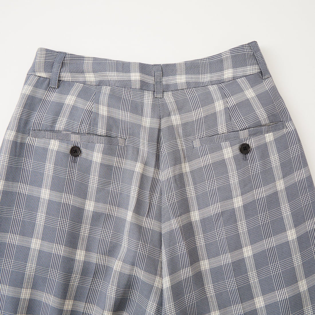 anuke [アンヌーク] チェックダブルタックパンツ [62610702] BLU