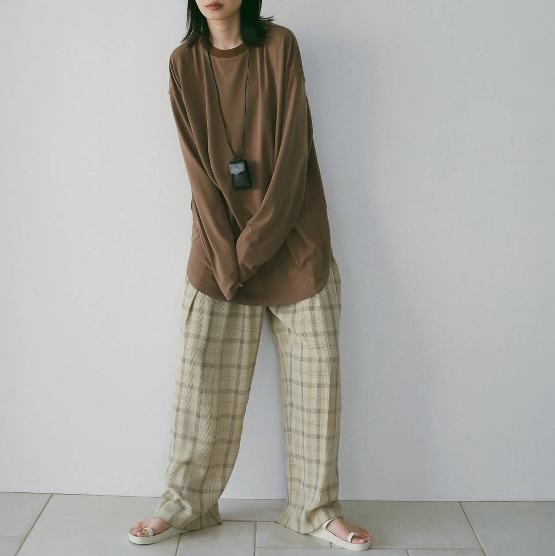 anuke [アンヌーク] チェックダブルタックパンツ [62610702] CRM