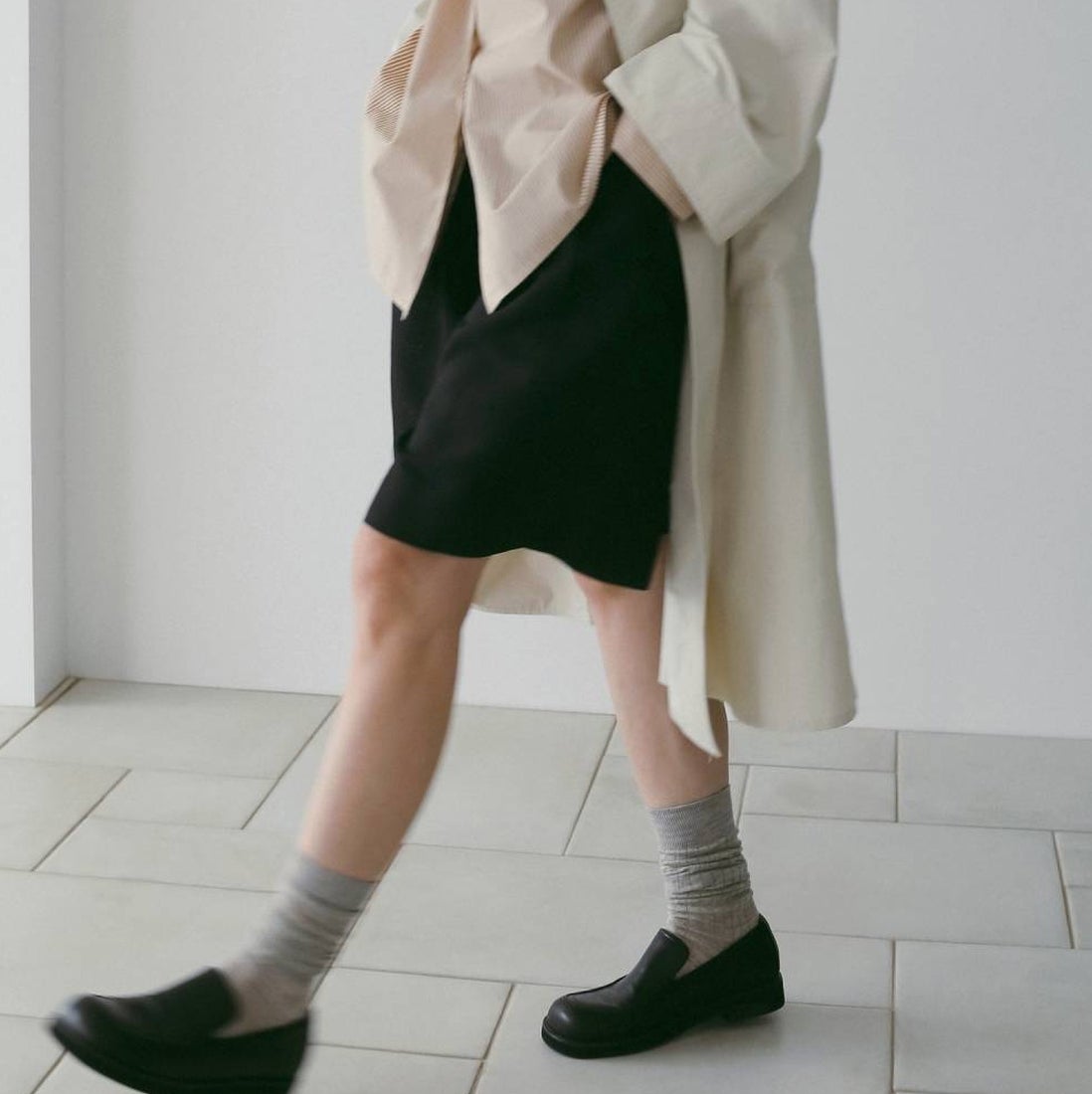 anuke [アンヌーク] タックハーフパンツ [62610716] NVY