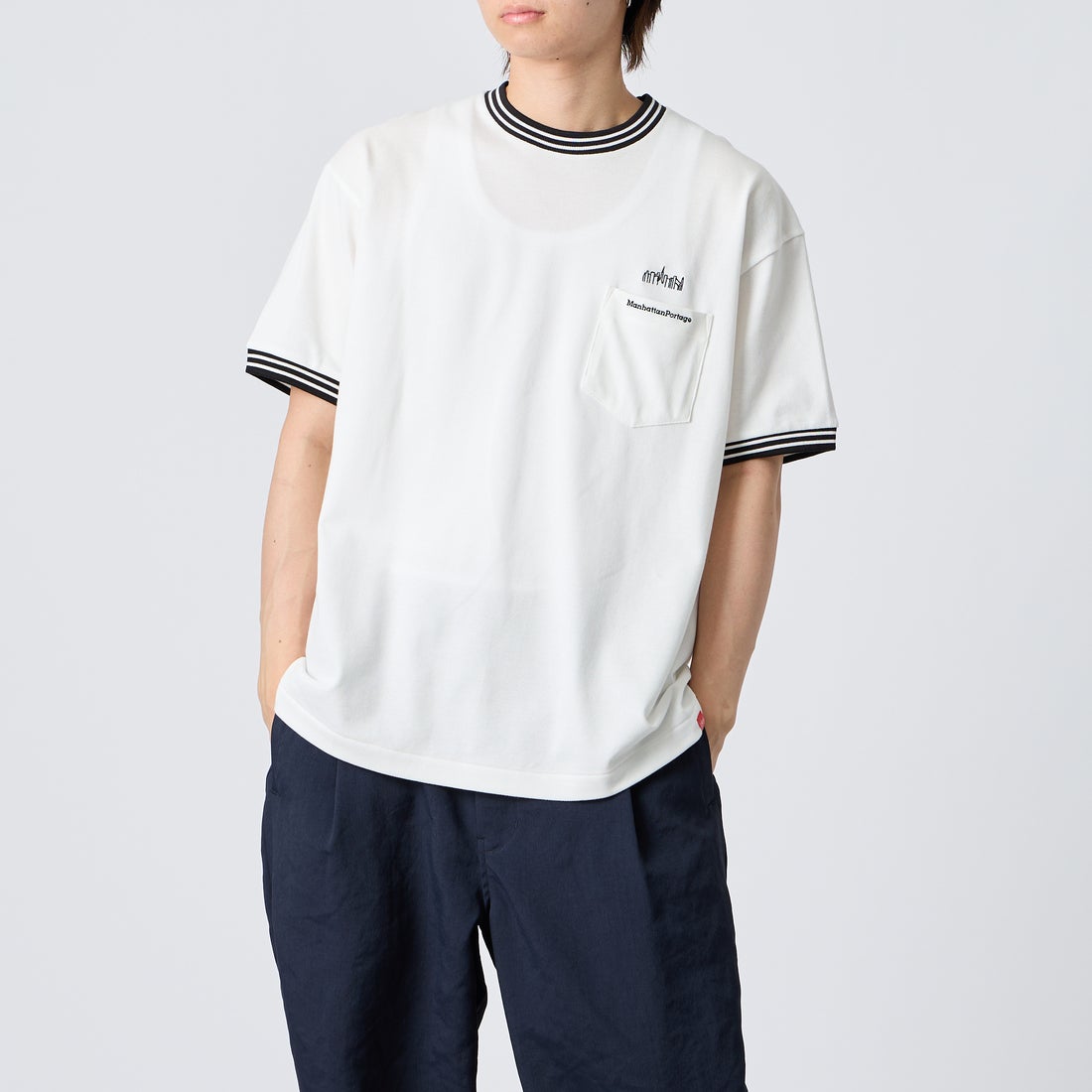 WHITE&&モデル身長：177cm 着用サイズ：L&&
