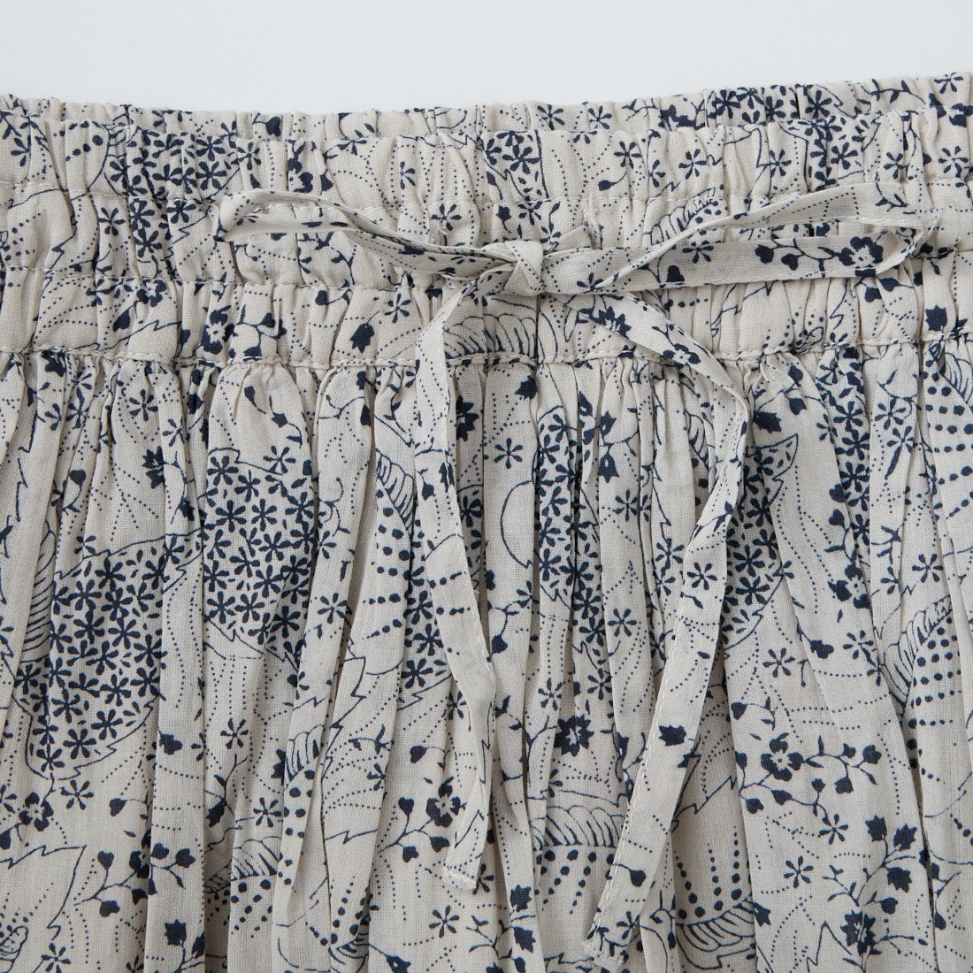 soil [ソイル] コットンボイル リーフ&フラワープリント ギャザースカート [NSL26065] 9339 GRY