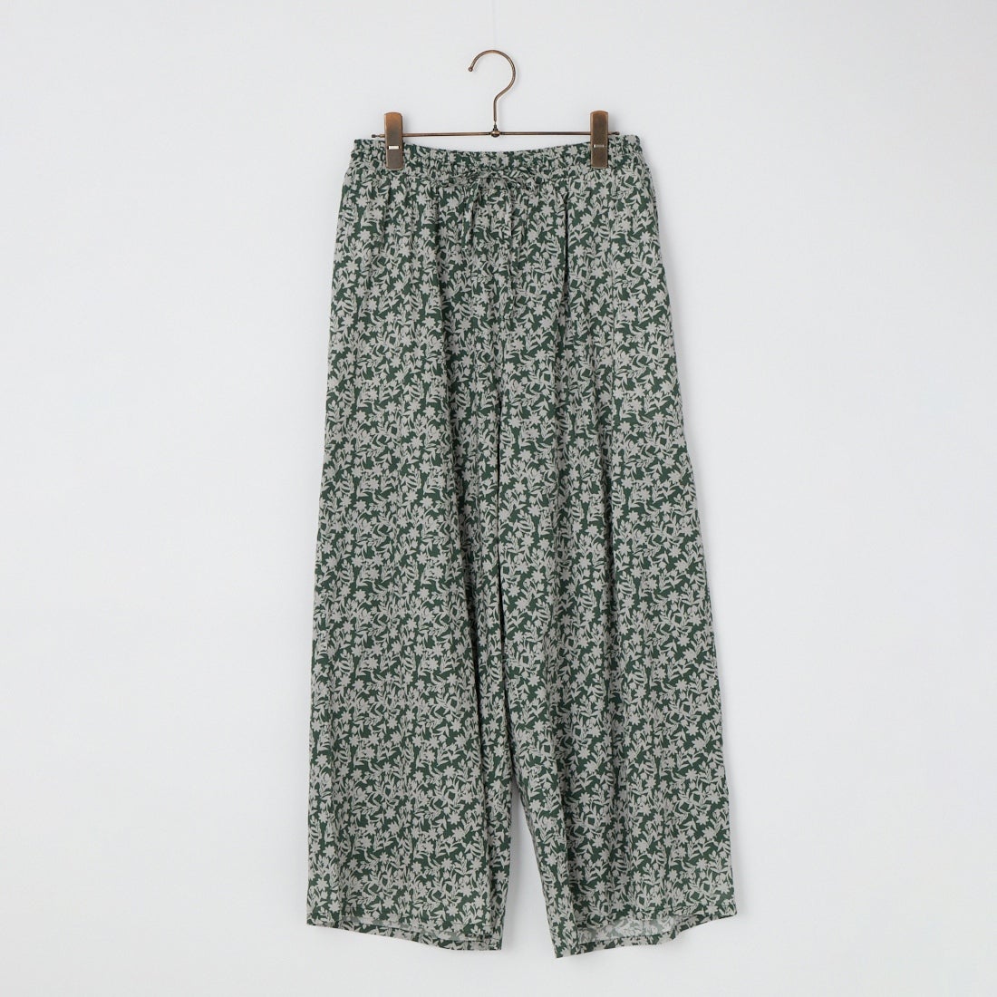 soil [ソイル] コットンボイル 2トーンフラワープリント ワイドイージーパンツ [NSL26075] 4600 GREEN