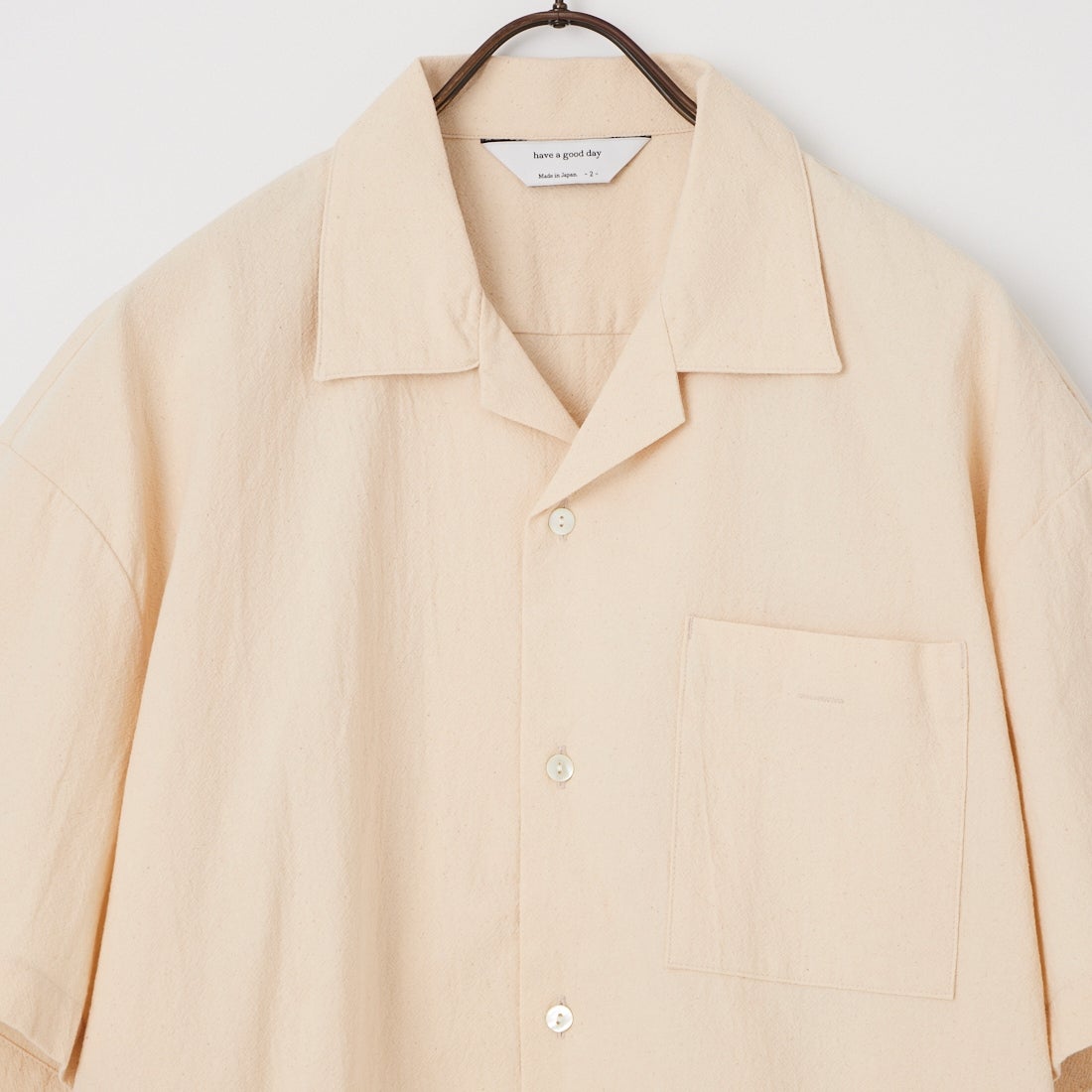 have a good day [ハブアグッドデイ] オープンカラーシャツ [HGD-386] NATURAL