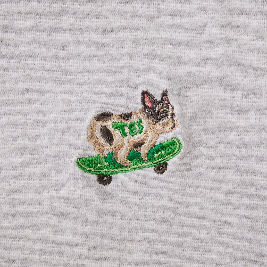 The Endless Summer [エンドレスサマー] 別注 ワンポイントBUHI刺繍ロゴ ショートスリーブTシャツ [FH-26574507-JF] MIX GRAY