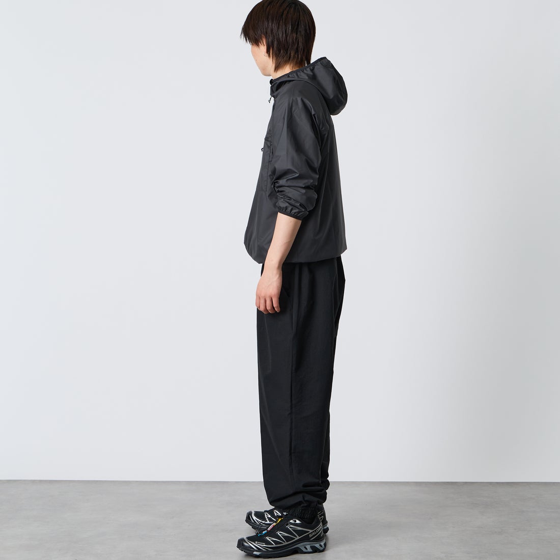 NANGA [ナンガ] ドットエア(R) コンフィー ジョガーパンツ [N2610-1D093A] P-BLK &&モデル身長：177cm 着用サイズ：L&&