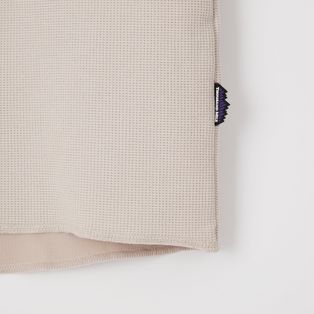 THOUSAND MILE [サウザンド マイル] テックワッフル フレンチスリーブTシャツ [TM261WF00552] 15 GREIGE