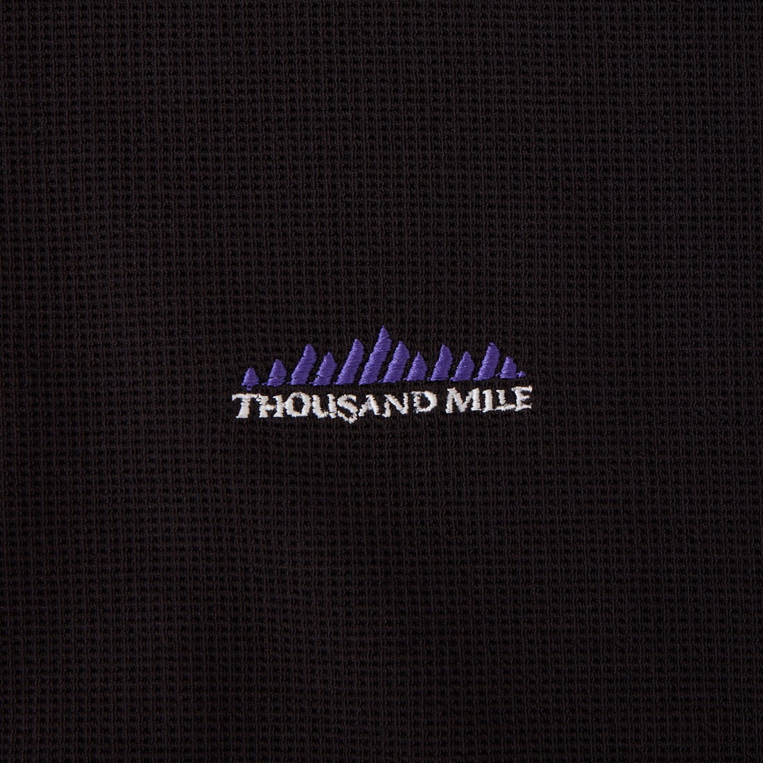 THOUSAND MILE [サウザンド マイル] テックワッフル フレンチスリーブTシャツ [TM261WF00552] 19 INK BLK
