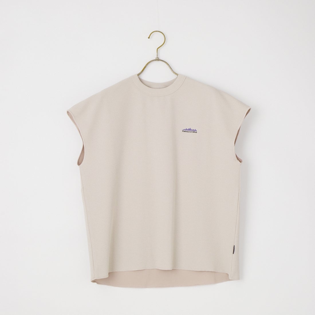 THOUSAND MILE [サウザンド マイル] テックワッフル フレンチスリーブTシャツ [TM261WF00552] 15 GREIGE