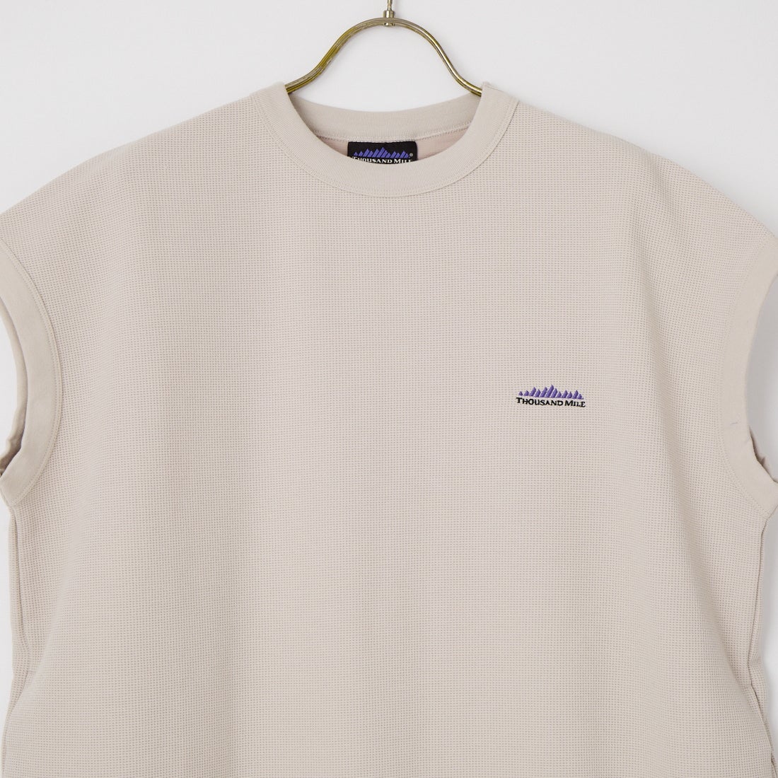 THOUSAND MILE [サウザンド マイル] テックワッフル フレンチスリーブワンピース [TM261WF00542] 15 GREIGE