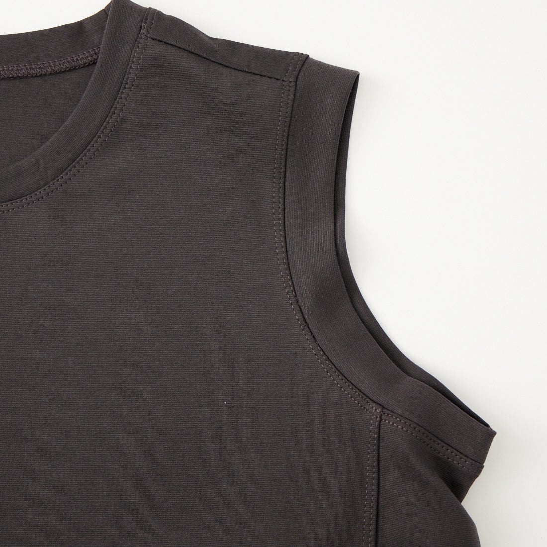 DIGNITE COLLIER [ディニテコリエ] 裾切替ノースリーブプルオーバー [80268703] 003 ﾁｬｺｰﾙ