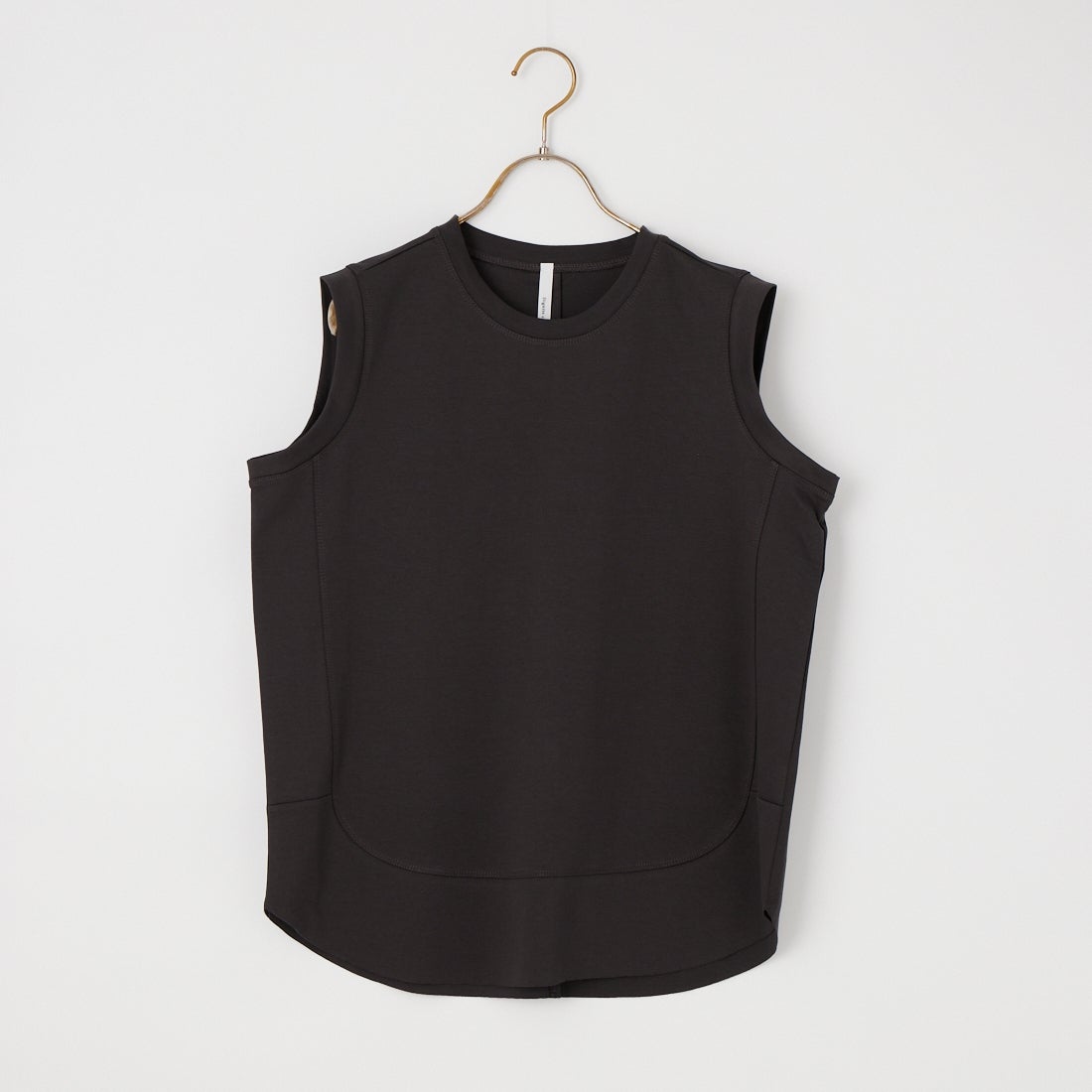 DIGNITE COLLIER [ディニテコリエ] 裾切替ノースリーブプルオーバー [80268703] 003 ﾁｬｺｰﾙ