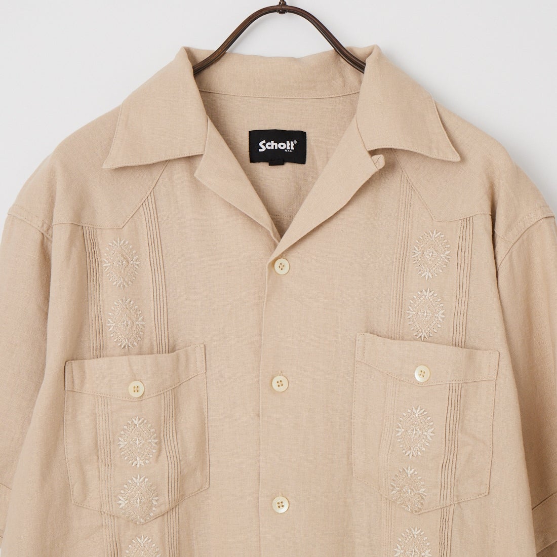 Schott [ショット] リネンキューバシャツ [7826123008] 040 BEIGE