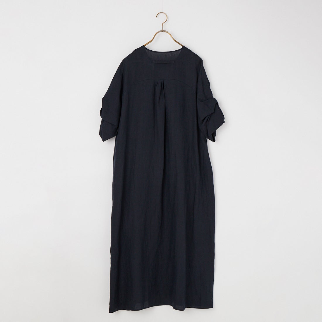 TICCA [ティッカ] リネンツイストスリーブワンピース [TBFS-405] NAVY