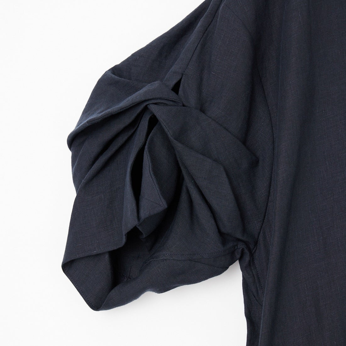 TICCA [ティッカ] リネンツイストスリーブワンピース [TBFS-405] NAVY