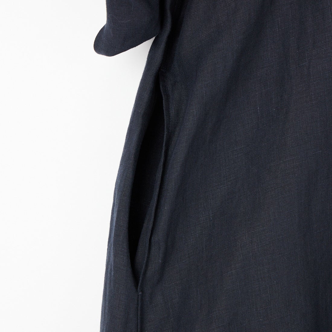 TICCA [ティッカ] リネンツイストスリーブワンピース [TBFS-405] NAVY