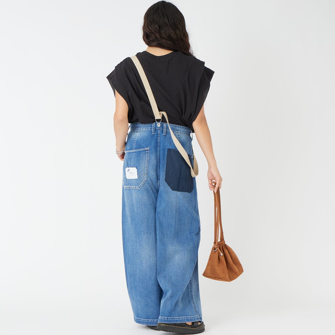 ANTGAUGE [アントゲージ] サスペンダーワークデニムパンツ [C2419] 36 ﾕｰｽﾞﾄﾞ &&モデル身長：162cm 着用サイズ：S&&