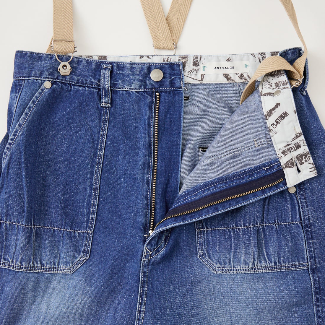 ANTGAUGE [アントゲージ] サスペンダーワークデニムパンツ [C2419] 36 ﾕｰｽﾞﾄﾞ