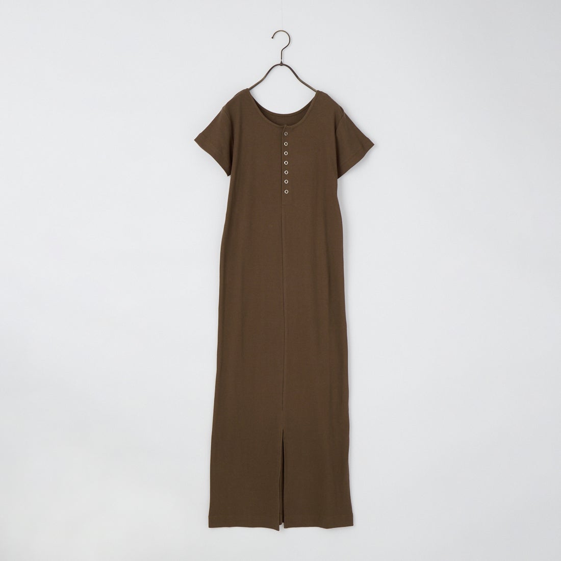 USINE [ユジーヌ] 前後2WAYリブワンピース [IN3-OP-6] ﾌﾞﾗｳﾝ