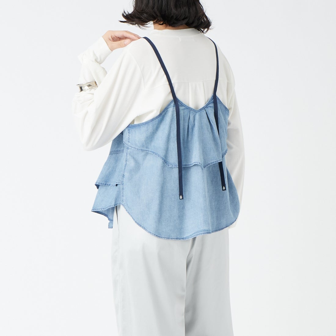 ANTGAUGE [アントゲージ] シアーデニムティアードビスチェ [GB340] 38 ｱﾝﾃｨｰｸ &&モデル身長：162cm 着用サイズ：F&&