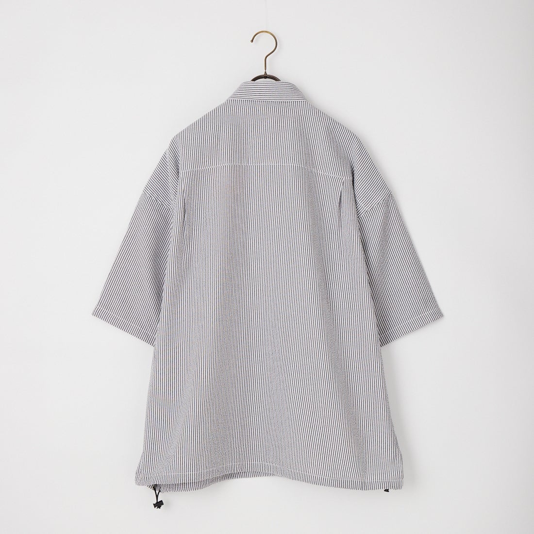 UNIVERSAL OVERALL [ユニバーサルオーバーオール] ドローコード付パジャマシャツ [U2611121IN-JF] BLACK ST