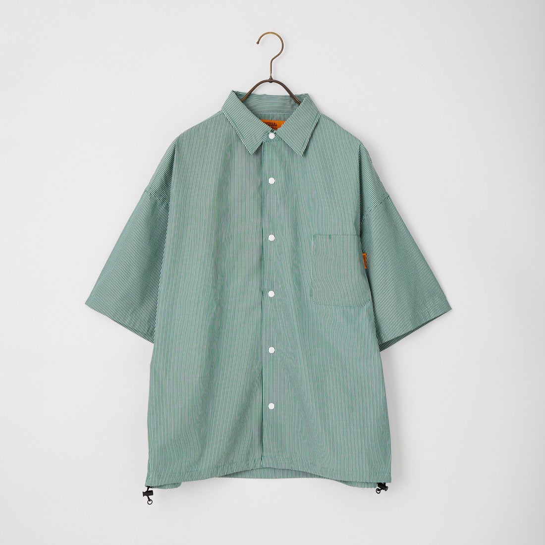 UNIVERSAL OVERALL [ユニバーサルオーバーオール] ドローコード付パジャマシャツ [U2611121IN-JF] GREEN ST