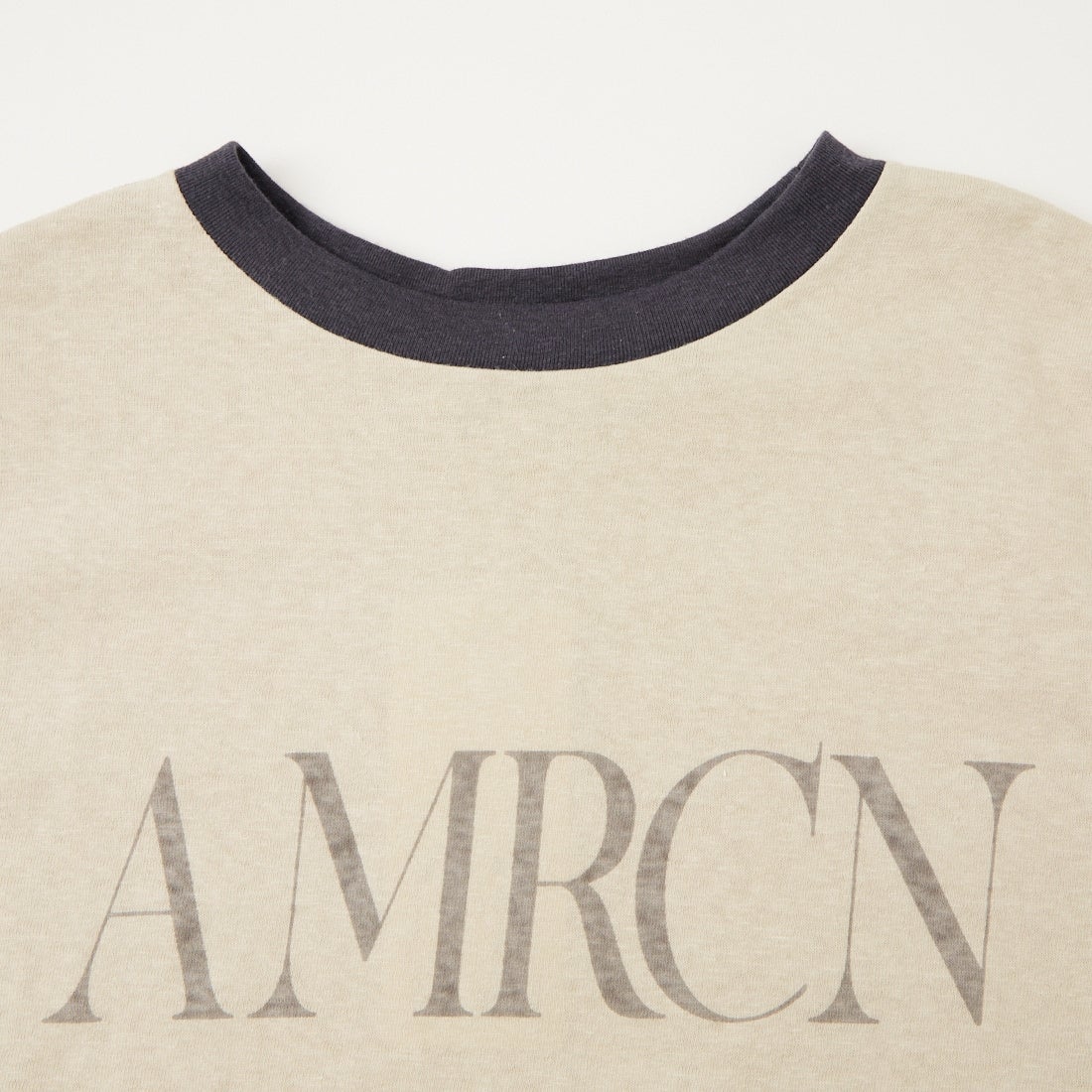 Americana [アメリカーナ] AMRCN クロップドリンガーTシャツ [BRF-M-813A] ﾍﾞｰｼﾞｭ