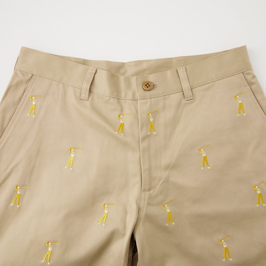NEW VINTAGE GOLF [ニュービンテージゴルフ] 刺繍ショートパンツ [NVG-0509] BEIGE