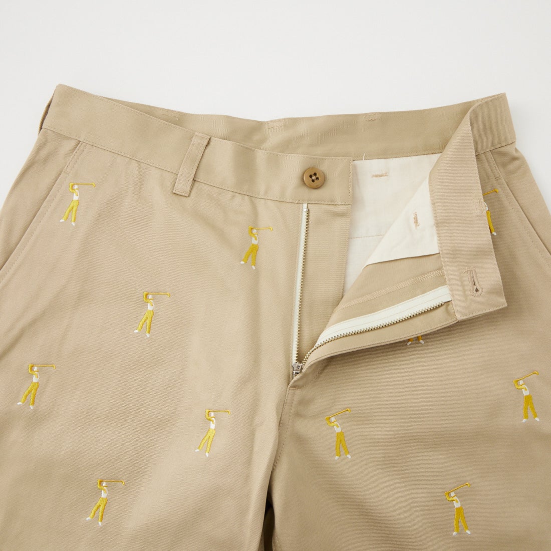 NEW VINTAGE GOLF [ニュービンテージゴルフ] 刺繍ショートパンツ [NVG-0509] BEIGE