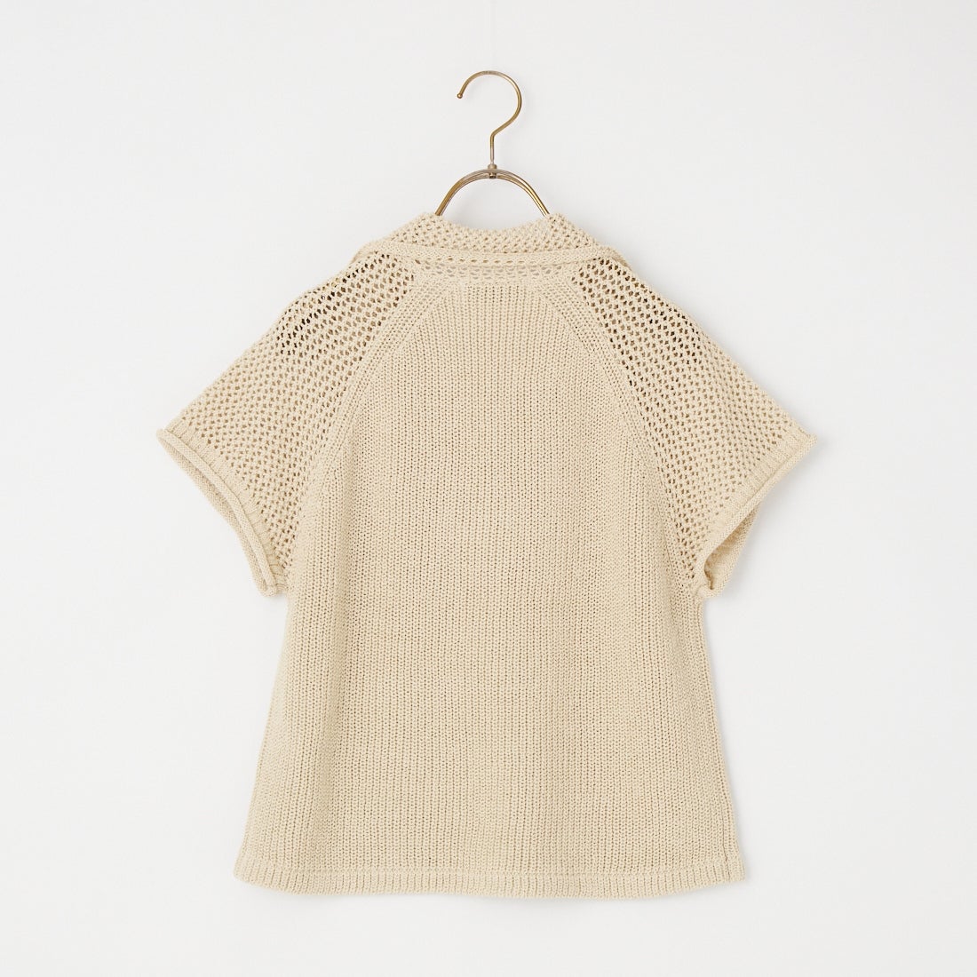 RIM.ARK [リムアーク] リネンミックスオープンカラーニット [460JSL70-1731] L/BEG