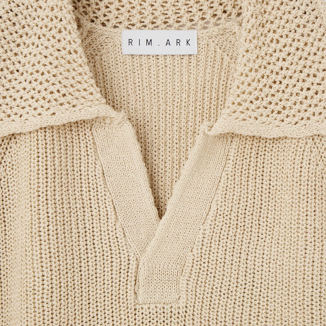 RIM.ARK [リムアーク] リネンミックスオープンカラーニット [460JSL70-1731] L/BEG