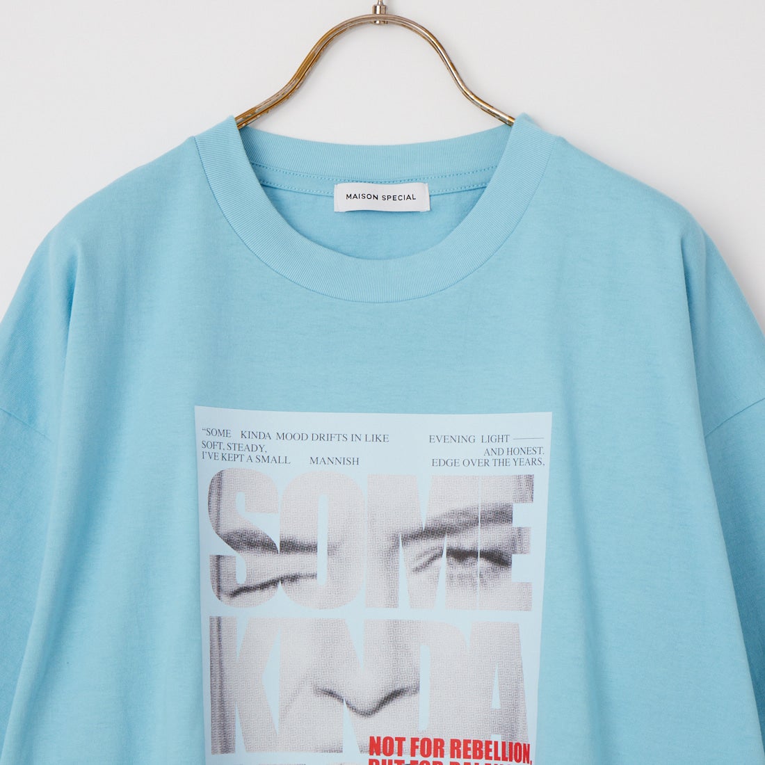 MAISON SPECIAL [メゾンスペシャル] SOME KINDA MOOD ショートスリーブTシャツ [21261415312] BLU